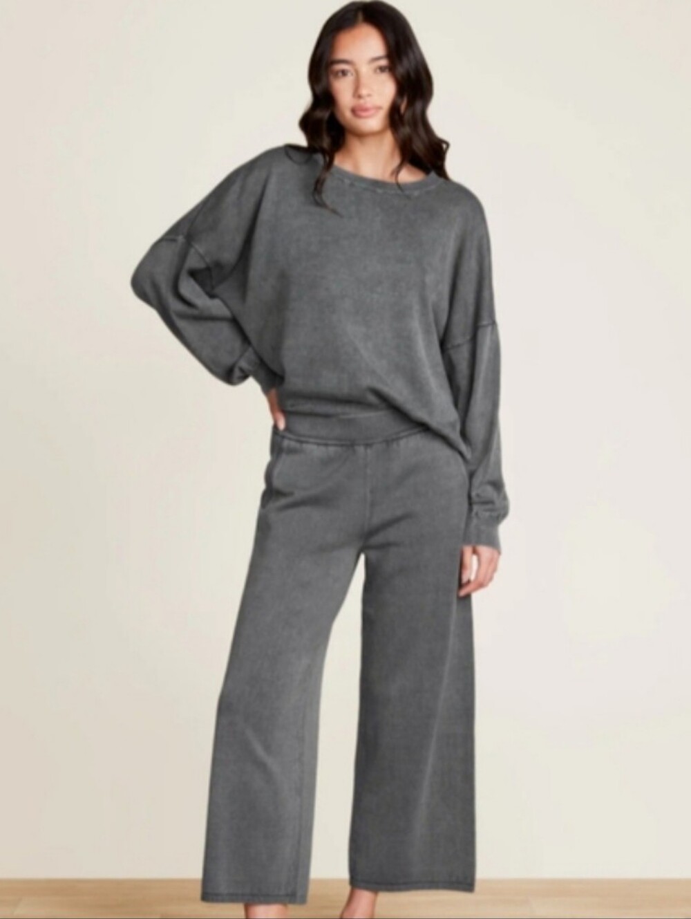 Barefoot Dreams Bleached Dye Wide-Leg  Lounge Pants #3818